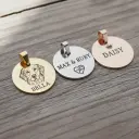 Pet ID Tag Charm - Personalized | Silver, Gold & Rose Gold