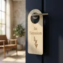 Personalized Door Hanger, Laser Engraved Wood Sign for Therapy Room
