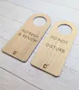 Wooden Hotel Door Hangers | Do Not Disturb & Please Clean Room Signs