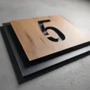 Square Number Door Sign, Office Door Number Plate, Square Sign for Hotel signage