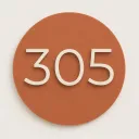 Custom Door Number Sign, Modern Round Acrylic Room Number Plaque for Hotel Office Apartment