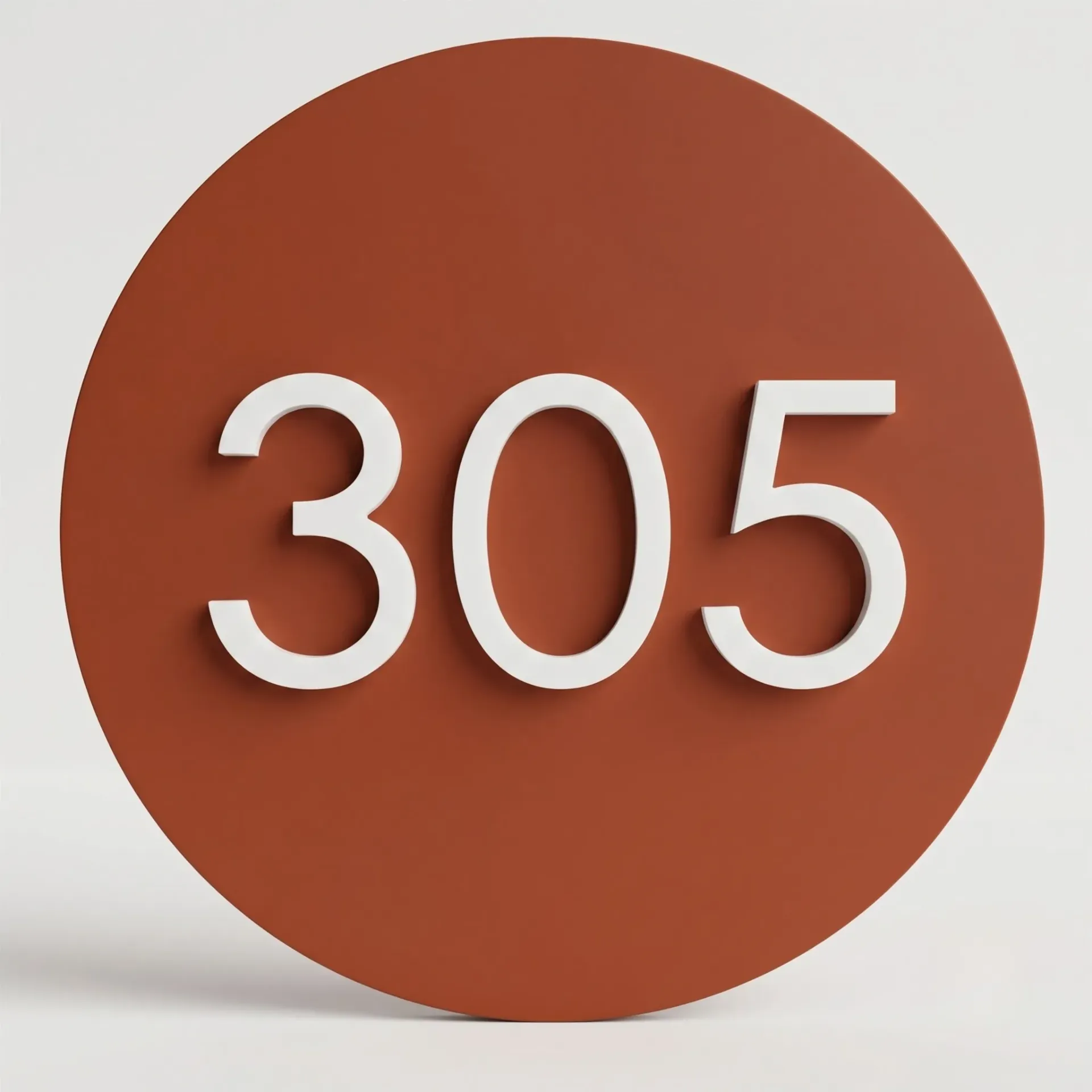 Custom Door Number Sign, Modern Round Acrylic Room Number Plaque for Hotel Office Apartment