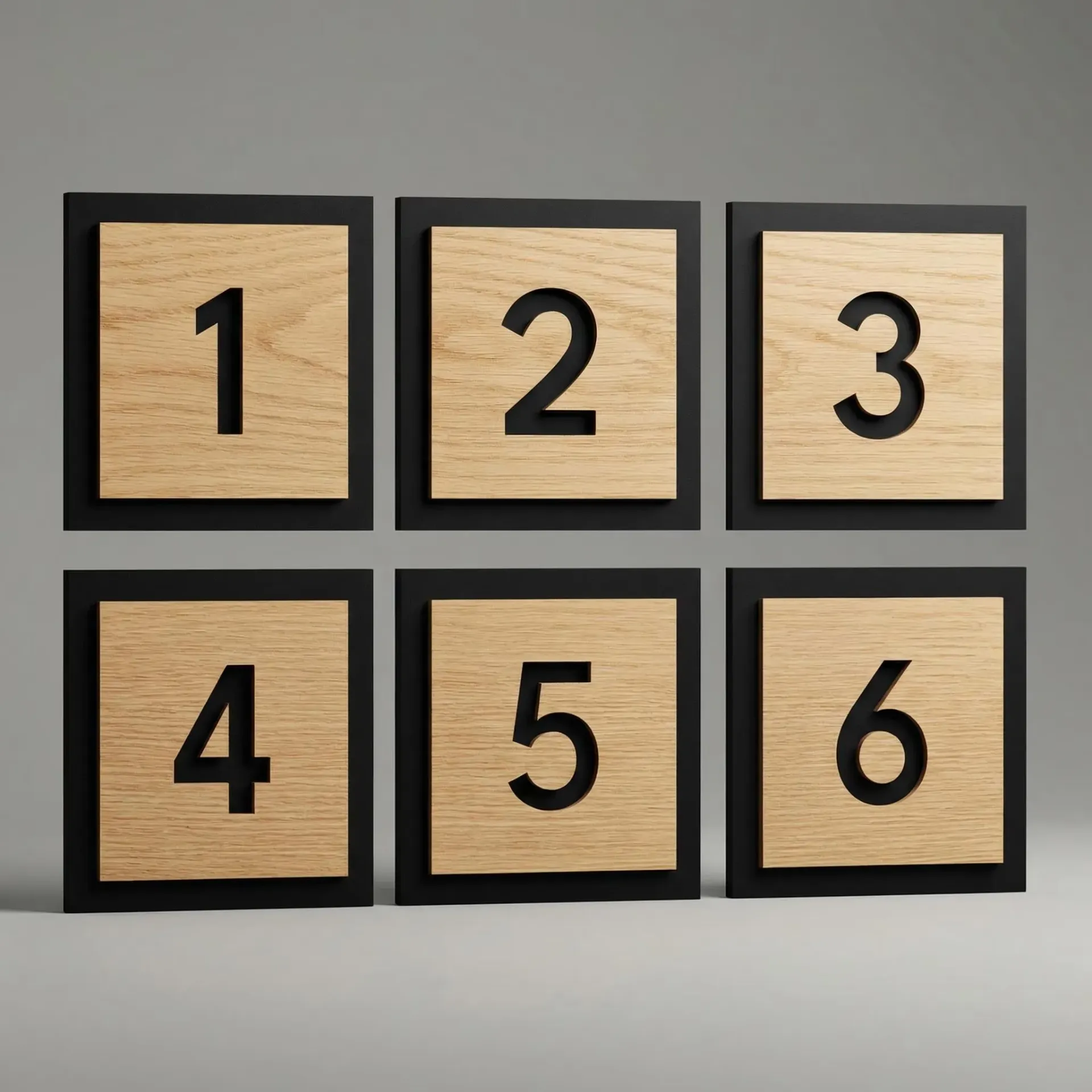 Custom Door Number & Letter Sign, Laser Cut Wood on Acrylic, Office Hotel Apartment Plaque