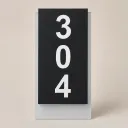 Door Number Sign, Engraved Black Acrylic Plaque, Apartment Unit Room Hotel Office Airbnb Plate