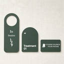 Personalized In Session Door Hanger Kit, Spa Room Sign & Reminder, Matte Acrylic, 8 Colors