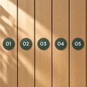 Personalized Locker Number Discs, Matte Acrylic 2.65 in, Raised Digits, Sets of 5 to 20