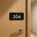 Custom Unit Number Sign, Matte Acrylic 6x3 in, Raised Digits, 8 Colors, Single or Sets