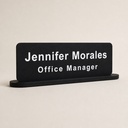Desk Name Plate with Stand, Matte Acrylic Office Sign