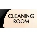 Cleaning Room Sign Wooden Door Plate — "WoodLand" Design