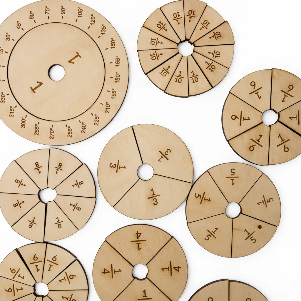 Educational Learning Circles - Fractions & Time