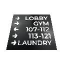 Custom Directional Wayfinding Sign - Hotel & Office