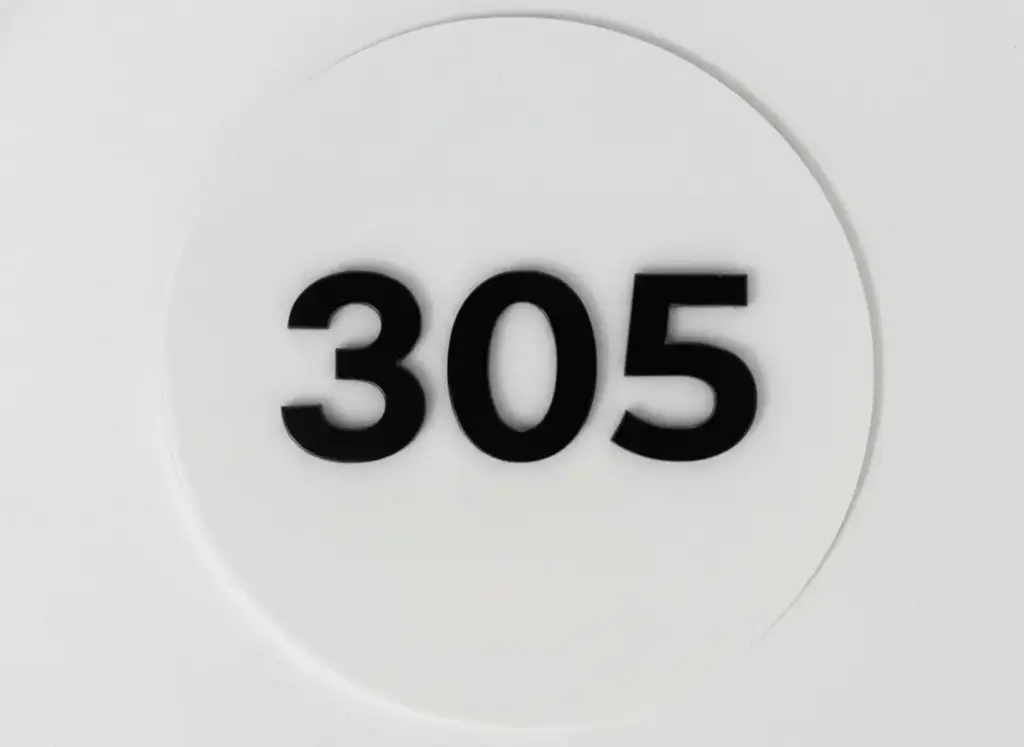 Custom Round Acrylic Room Number Sign | Modern Door Plaque (S (3.1"), Black Cast)